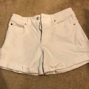 Calvin Klein white jean shorts